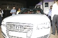 Ranbir Kapoor snapped with his Audi A8L W12 car after a party