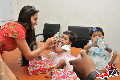 Tara Sharma at birthday of conjoined twin babies Riddhi and Siddhi at Wadia Hospital