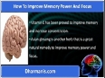What Should I Take To Improve Memory Power And Focus