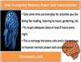 Best Way To Improve Memory Power And Concentration