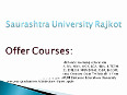 Saurashtra University  Rajkot