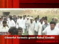 Cheerful farmers greet rahul gandhi