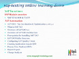 Sap testing training online & placement support in hyderabad