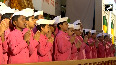 School Students recite Atharvashirsha in front of Shrimant Bhausaheb Rangari Ganpati