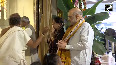 Amit Shah offers prayers at Shree Jagannathji Mandir in Ahmedabad on Uttarayan