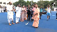 UP CM Yogi Adityanath attends National Sports day celebrations meets ASMITA Hockey League Players