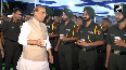 Rajnath interacts with soldiers in Andaman and Nicobar