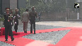 Indonesian Defence Minister Sjafrie Sjamsoeddin inspects Tri-Services Guard of Honour in Delhi