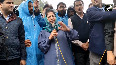 Mehbooba Mufti braves heavy rain to campaign in J-K's Poonch