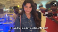 Jacqueline Fernandez snapped leaving for Cannes at Mumbai airport