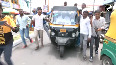 Watch: K'taka Cong Chief DK Shivakumar drives auto rickshaw