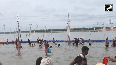 Water level rises at Sangam in Prayagraj amid heavy rainfall