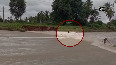 Biker swept away in floodwaters in Karnataka
