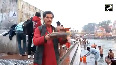 Devotees take holy dip in Har Ki Pauri on New Year 2025 in Haridwar