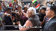 PM Modi gets warm welcome by Indian community in Qatar 