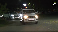 Rushabh Rupani son of Ex Gujarat CM Vijay Rupani s arrives at his residence in Gandhinagar