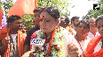 BJP candidate Agnimitra Paul offers prayers at Ram Mandir in Kharagpur