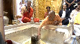 UP CM Yogi Adityanath offers prayers at Kashi Vishwanath Temple in Varanasi