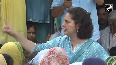 Priyanka Gandhi interacts with women voters in Raebareli