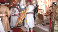 Jyotiraditya Scindia his son performs prayers as per royal traditions on Vijayadashmi