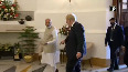 PM Modi meets British PM Boris Johnson at Hyderabad House in Delhi