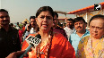 Pankaja Gopinath Munde takes holy dip in Triveni Sangam