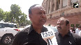 VO PKG Protest in black clothes before the introduction of Waqf Amendment Bill 2025 in Rajya Sabha