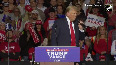 I think this mic stinks Donald Trump rips mic off at rally, crowd chants fix the mic