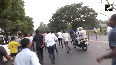 WB CM Mamata Banerjee rides pillion on bike in Kolkata