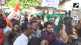 Congress protest outside Minister Pratima Bagris house over Narcotics allegations against relatives