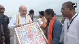 Union Home Minister Amit Shah arrives in Bihars Darbhanga