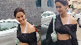 Disha Patani flaunts her black look in Mumbai