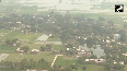 UP CM Yogi Adityanath conducts aerial survey of flood-affected areas in Ghazipur district