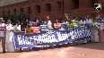 Opposition MPs stage protest over Bihar SIR outside parliament