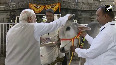 PM Modi offers prayers at Sri Raja Rajeshwara Swamy Devasthanam Temple in Telanganas Karimnagar