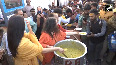 Katrina distributes prasad to devotees at Maha Kumbh