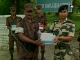 Independence Day Celebrations BSF-BGB jawans exchange sweets at Indo-Bangladesh border
