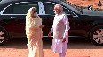 PM Modi receives Bangladesh PM at Rashtrapati Bhavan