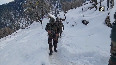 J&K Indian Army patrols in heavy snow in Kishtwar