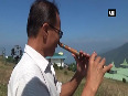 This Sikkim man plays flute with nose