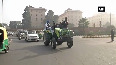 WATCH: MP Dushyant Chautala rides tractor to Parliament