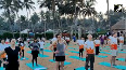 G20 delegates gather for early morning yoga session