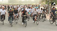 BJP leader Mansukh Mandaviya joins Sundays on Cycle by Fit India
