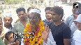 Saheb Khan Pathan, an independent candidate from Aurangabad Lok Sabha seat, arrived riding a camel to file his nomination.