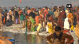 Kumbh Mela Devotees take holy dip in Ganga River