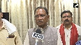 Chhattisgarh CM Vishnu Deo Sai meets Naxal attack victims at his residence in Raipur