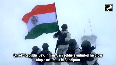 Indian Army jawans unfurl Tricolour at LoC in Bandipora