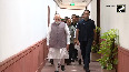 PM Modi casts 1st vote for the Vice-Presidential election at the Parliament