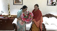 Delhi Kam Rekha Gupta met Union Minister Annapurna Devi at Shastri Bhawan.