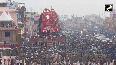 Police, Priests move Jagannath Chariots from Rath Khala to Singh Dwara of Sri Jagannath Temple